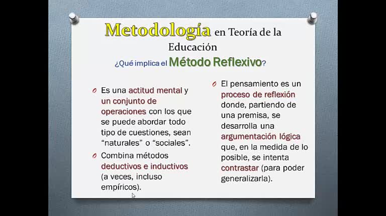 Metodología en Teoría de la Educación (inicio)