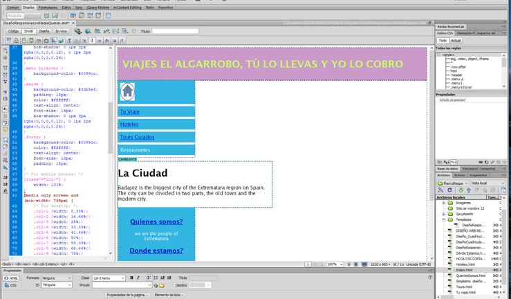 Varios Vídeos diseño Responsive con Mediaqueries
