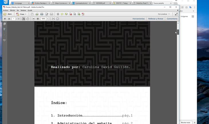 CAV: QUÉ HAY QUE PRESENTAR COMO WEBSITE FINAL L@S QUE LO HAGAN CON DREAMWEAVER